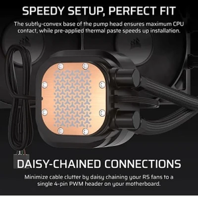 Corsair NAUTILUS 360 RS LCD Liquid CPU Cooler 360mm (BLACK) 3