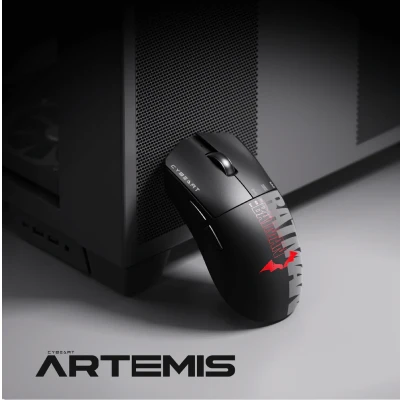 CYBEART Artemis-The Batman 1K 52g Ultra-light Hot-Swap Tri-Mode Gaming Mouse (BLACK) 4