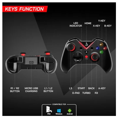 TAG GWL 1000 WIRELESS GAMEPAD (BLACK) 5