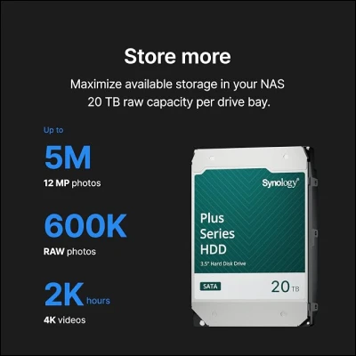 Synology NAS GRADE SATA HDD 20TB (HAT3320-20T) 3.5" 7200 rpm 5