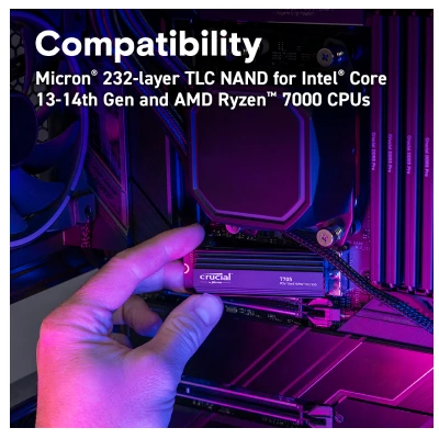 CRUCIAL T705 PCIe Gen5 NVMe M.2 SSD with heatsink (1TB) 5