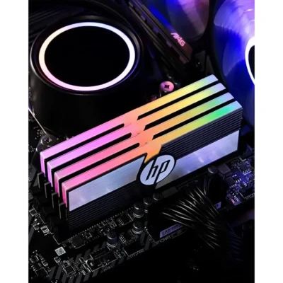 HP V10 16*2 32GB DDR4 3200 MHz RGB DESKTOP MEMOREY (BLACK) CL14 5