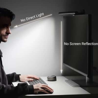 BenQ ScreenBar Halo 2 Dark Grey Monitor Light with Controller 5