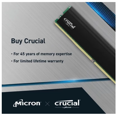 Crucial Pro 32GB Kit (16GBx2) DDR5-5600 DESKTOP RAM (CP2K16G56C46U5) 5