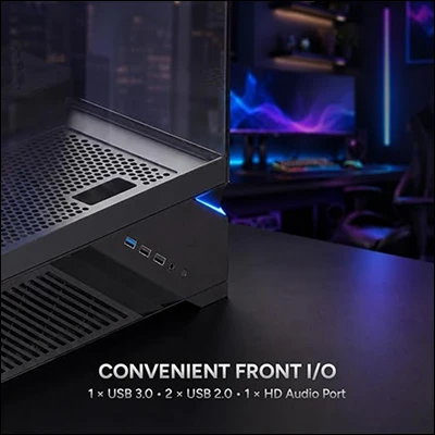 KARNAGE ARCHON ARGB ATX MID TOWER PC CASE (BLACK) 5
