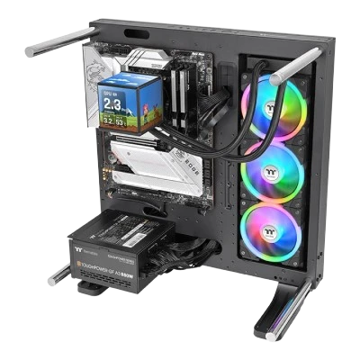 THERMALTAKE MINECUBE 360 ULTRA ARGB SYNC AIO LIQUID COOLER REVERSE FAN BLADES (BLACK) 5