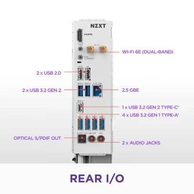 NZXT N7 B850 ATX GAMING MOTHERBOARD WITH WIFI (BLACK-WHITE) 5