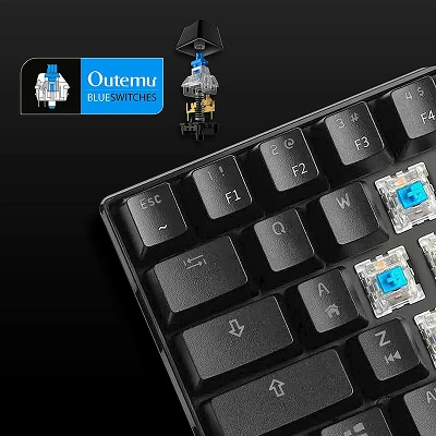 Ant Esports MK1300 V2 MINI Mechnical Wired Gaming keyboard Black (Blue Switch) 5
