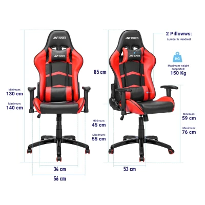 Ant Esports 9077 Ergonomic Gaming Chair (Black&Red) 5