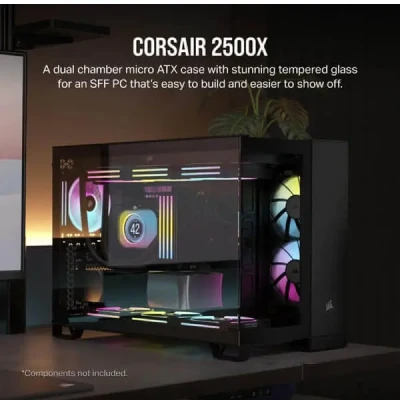 CORSAIR 2500X Mid-Tower Dual Chamber PC Case - Black 5