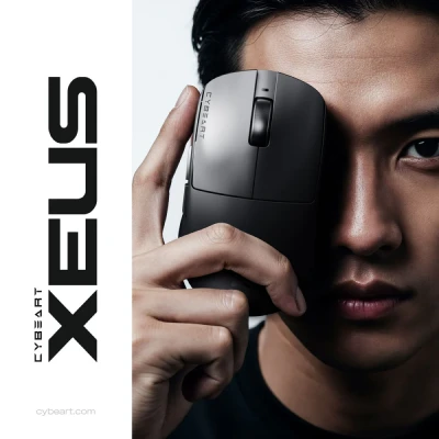 CYBEART Xeus 8K 39g Superlight Tri-Mode Gaming Mouse (BLACK) 5