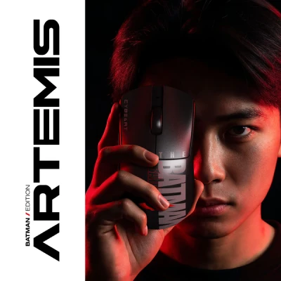CYBEART Artemis-The Batman 1K 52g Ultra-light Hot-Swap Tri-Mode Gaming Mouse (BLACK) 5