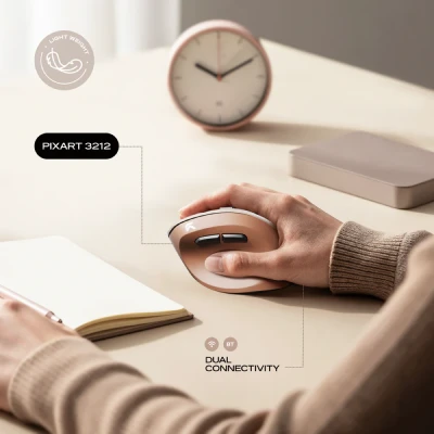 CYBEART Arcus Wireless Ergonomic Mouse (Mocha Mousse) 5