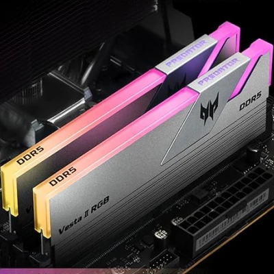 PREDATOR VESTA II DDR5 RGB 64GB 6000MHz (32*2) DESKTOP RAM (SILVER) CL30 5