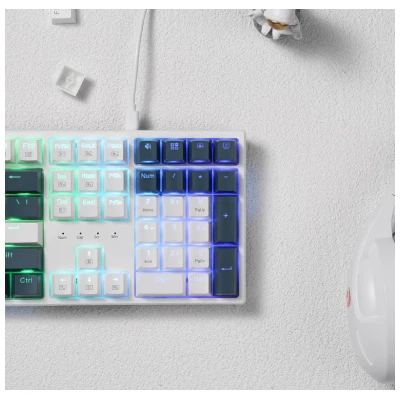 REDRAGON TRUNDLE K668 - 104 Keys Wired Mechanical Keyboard White|Black|Orange (Red Switch) 5