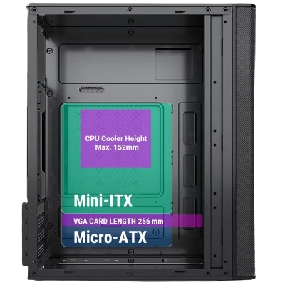 Ant value VM10 M-ATX Mid Tower Pc Case (Black) 5