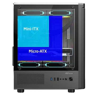Ant value VM45 M-ATX Mid Tower Pc Case (Black) 5