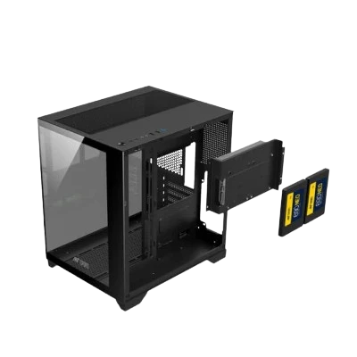 Ant Esports Crystal Z2 ARGB (M-ATX) Mid Tower Cabinet (Black) 5