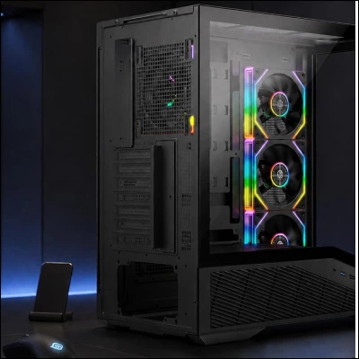 KARNAGE HYPERBEAST ARGB ATX MID TOWER PC CASE (BLACK) 5