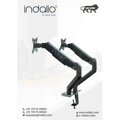 INDALIO DUAL MONITER GAS SPRING DESK MOUNT 5