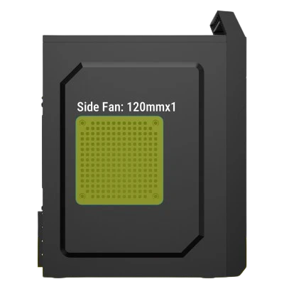 Ant value VM5P M-ATX Mid Tower Pc Case With Power Supply (Black) 5