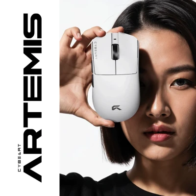 CYBEART Artemis 1K 52g Ultra-light Hot-Swap Tri-Mode Gaming Mouse (WHITE) 5