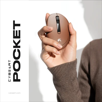 CYBEART Pocket Wireless Ergonomic Mouse (Mocha Mousse) 5