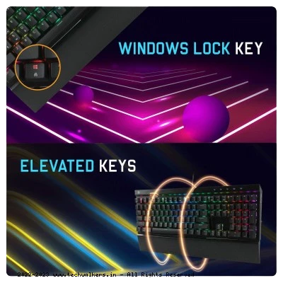 CosmicByte BLACK EYE PRO RGB MECHANICAL KEYBOARD WIRED (BLUE SWITCH )BLACK 5