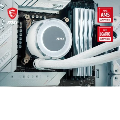 MSI MAG CORELIQUID E360 ARGB 360mm CPU Liquid Cooler (White) 5