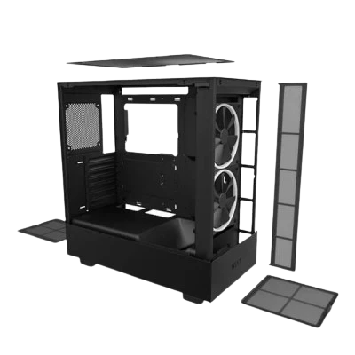 NZXT H5 ELITE RGB COMPACT MID-TOWER ATX (BLACK) 5