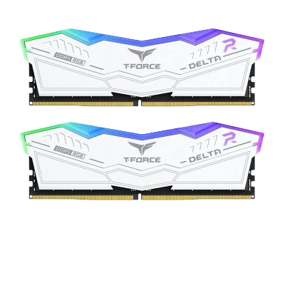 T-Force Delta RGB DDR5 64GB (32GBx2)6000MHz Desktop RAM (White) 5